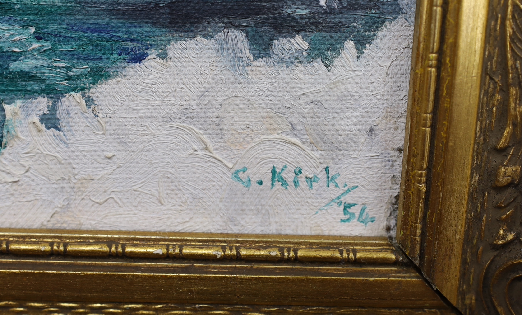 C. Kirk (20thC. British), oil on canvas, Sopwith Camel over clouds, signed, 49 x 39cm